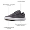 image:imageLugz Mens Vine Classic Canvas SneakerDark GreyWhite