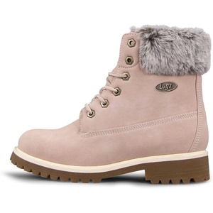 image:imageLugz womens Convoy Faux Fur Lace Up BootsFashion BootSoft PinkBoneGum