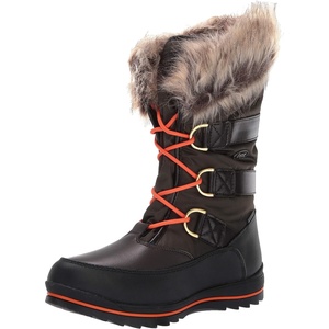 image:imageLugz womens Tundra Faux Fur Classic 6inch Chukka BootDark BrownOliveOrangeBlack